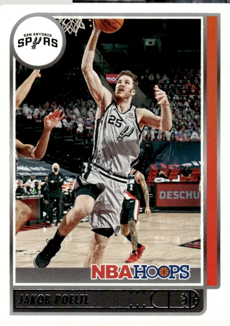 2021-22 NBA Hoops #44 Jakob Poeltl (front)