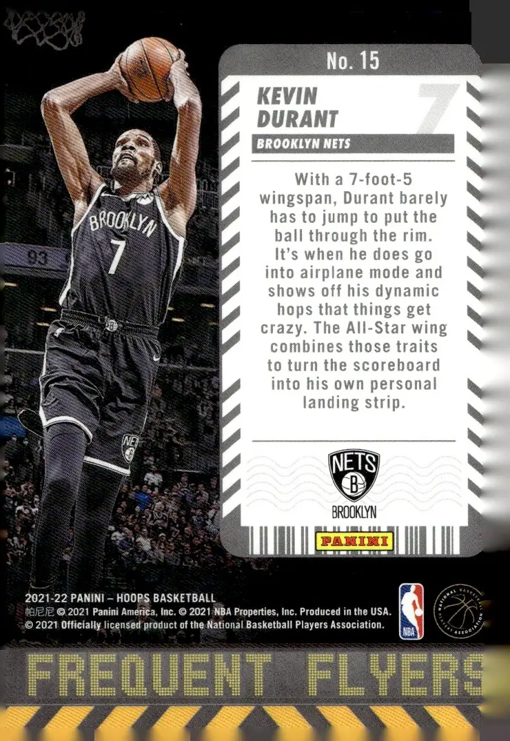 2021-22 NBA Hoops #15 Kevin Durant (back)