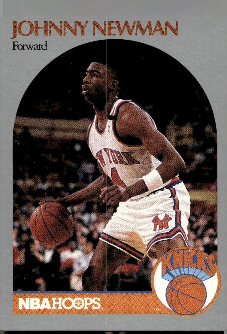 1990-91 NBA Hoops #206 Johnny Newman (front)