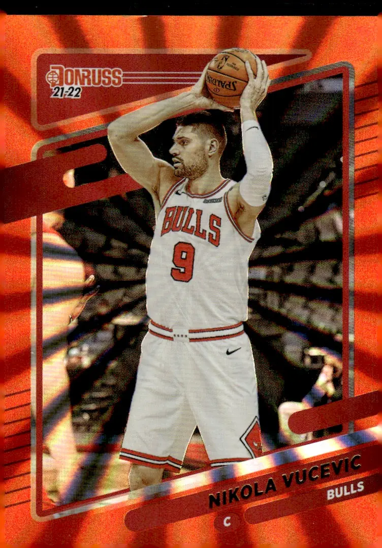 2021-22 Donruss #155 Nikola Vucevic – Holo Red Laser (front)