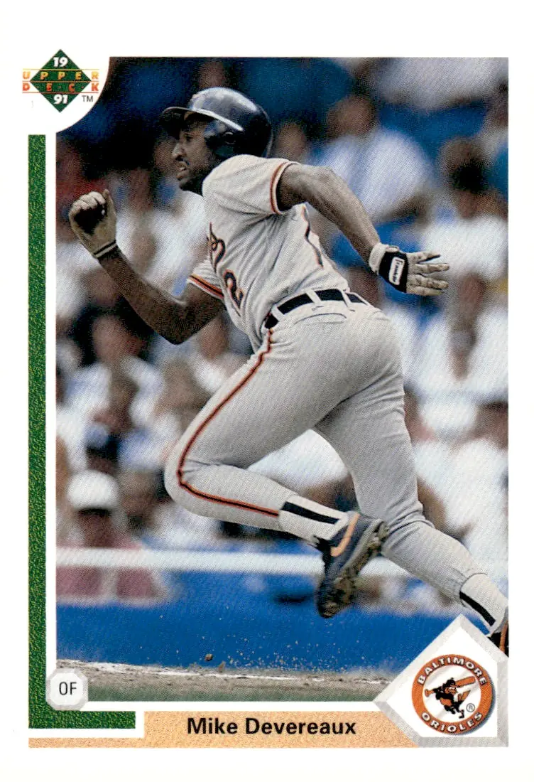 1991 Upper Deck #308 Mike Devereaux (front)