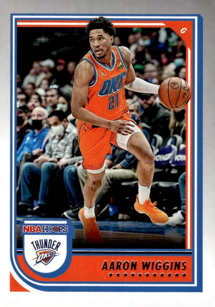 2022-23 NBA Hoops #206 Aaron Wiggins (front)