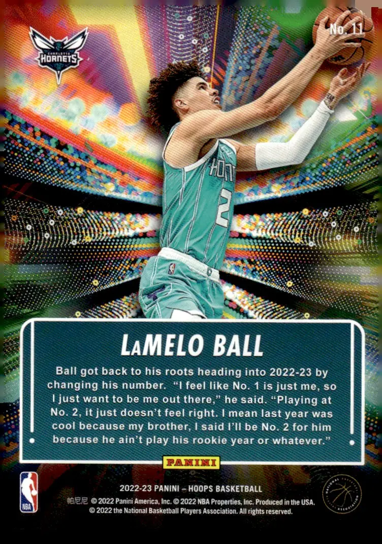 2022-23 NBA Hoops #11 LaMelo Ball (back)