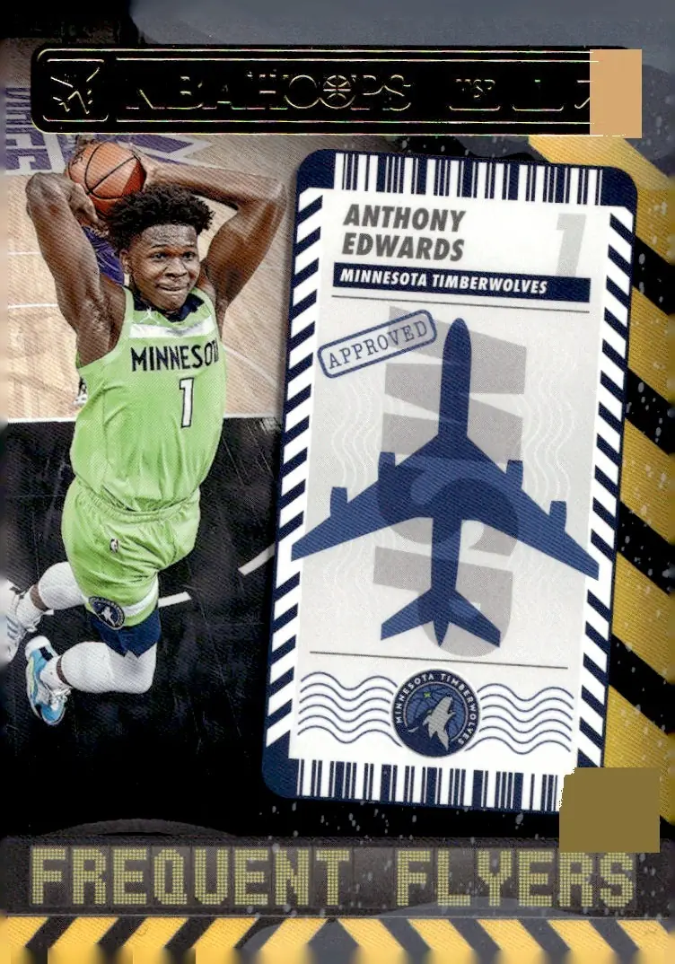 2021-22 NBA Hoops #7 Anthony Edwards (front)