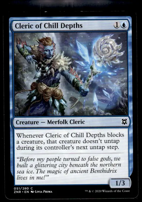 2020 Zendikar Rising (ZNR) #051/280 Cleric of Chill Depths