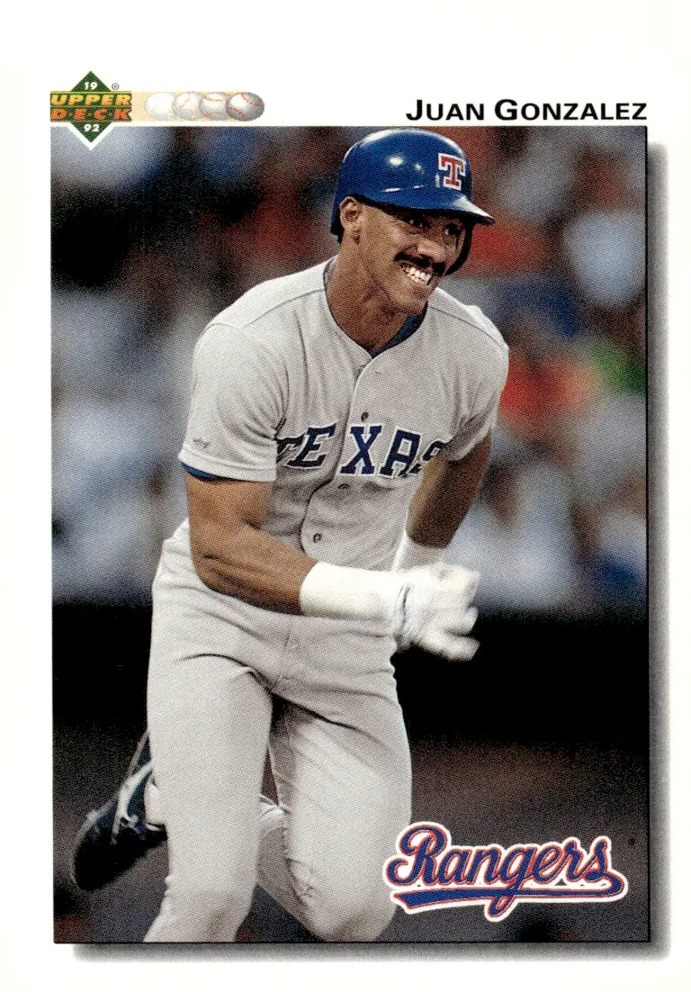 1992 Upper Deck Baseball #243 Juan Gonzalez (front)