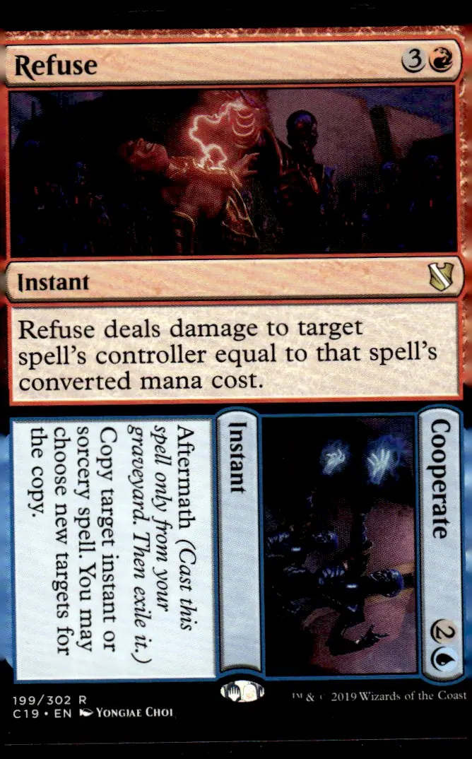 2019 Commander 2019 (C19) #199/302 Refuse // Cooperate (front)