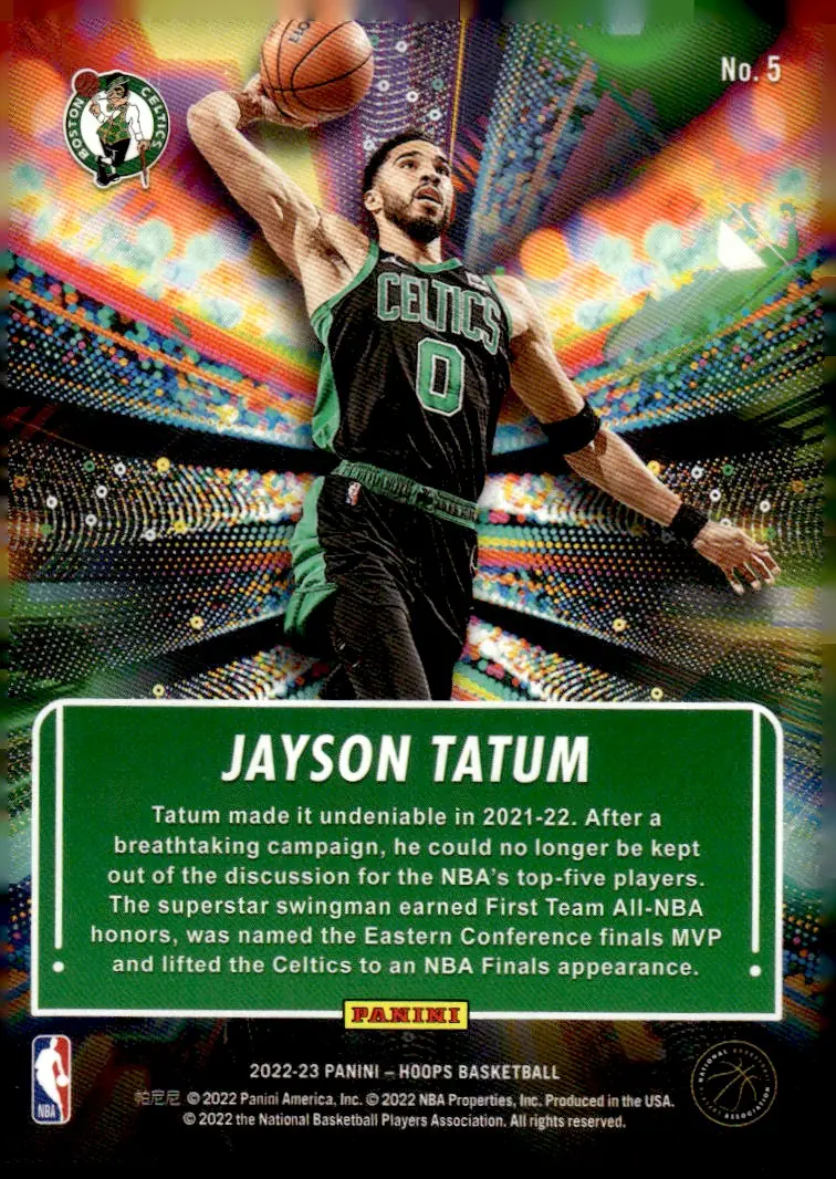 2022-23 NBA Hoops #5 Jayson Tatum (back)