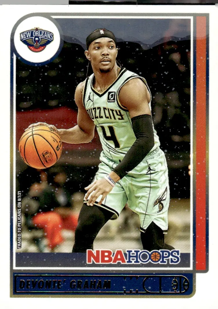 2021-22 NBA Hoops #180 Devonte' Graham (front)