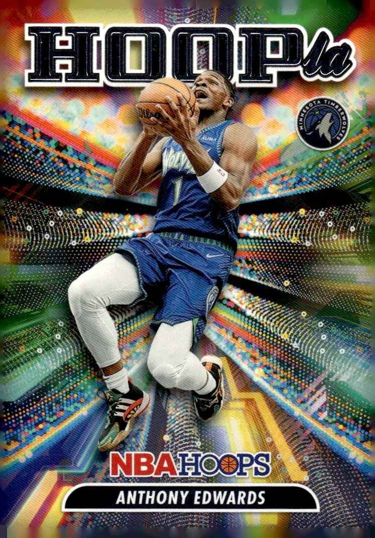 2022-23 NBA Hoops #10 Anthony Edwards (front)