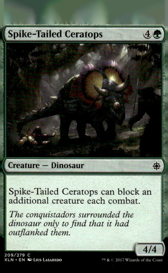 2017 Ixalan (XLN) #209/279 Spike-Tailed Ceratops (front)