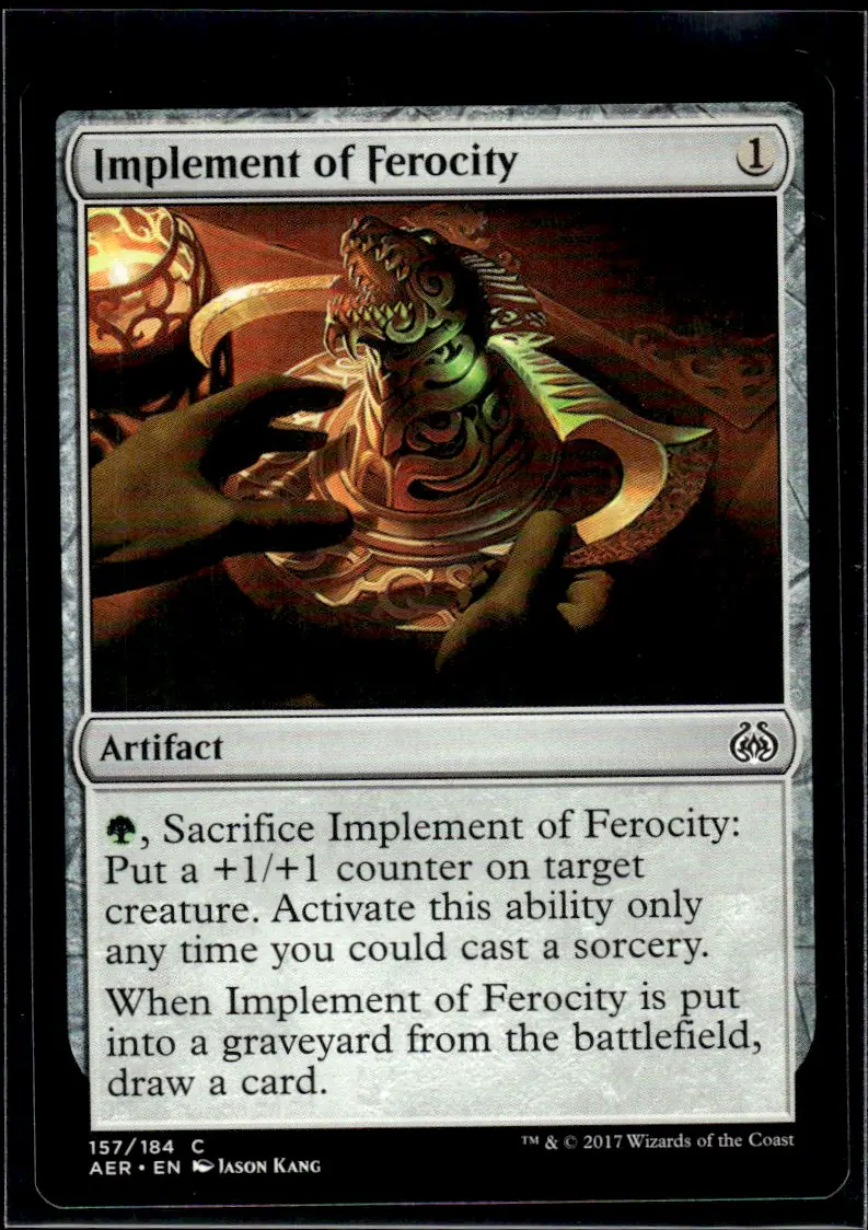 2017 Aether Revolt (AER) #157/184 Implement of Ferocity – English, standard printing (front)