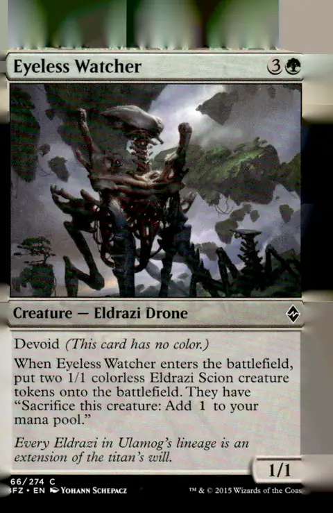 2015 Battle for Zendikar (BFZ) #166/274 Eyeless Watcher