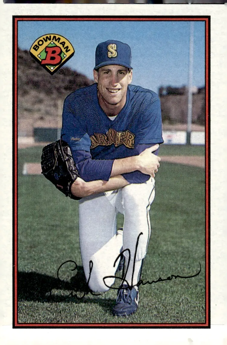 1989 Bowman #206 Erik Hanson (front)