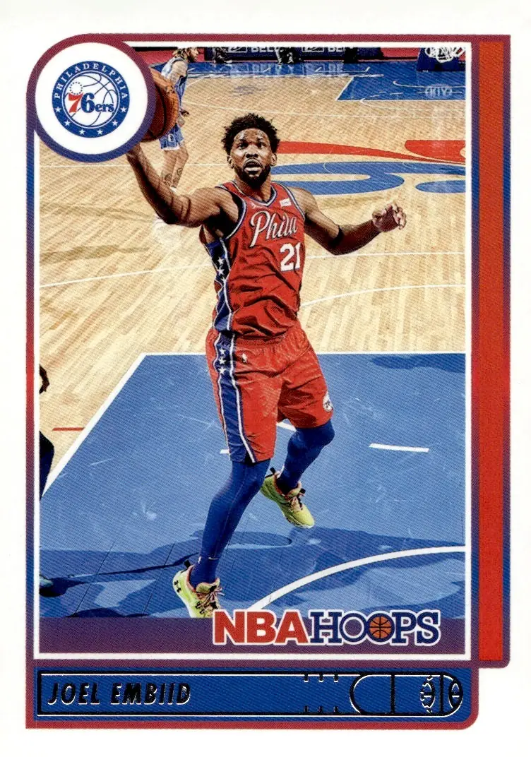 2021-22 NBA Hoops #27 Joel Embiid (front)