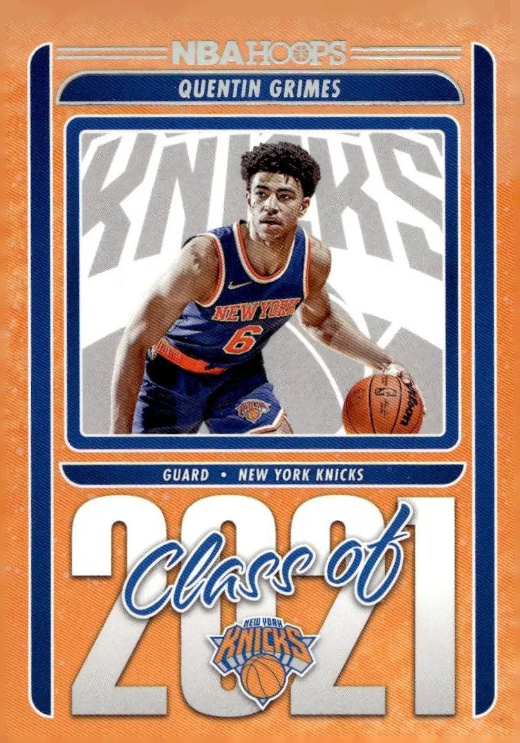 2021-22 NBA Hoops #13 Quentin Grimes (front)