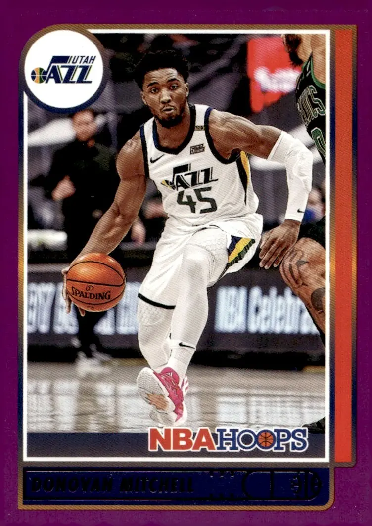 2021-22 NBA Hoops #139 Donovan Mitchell – Purple (front)
