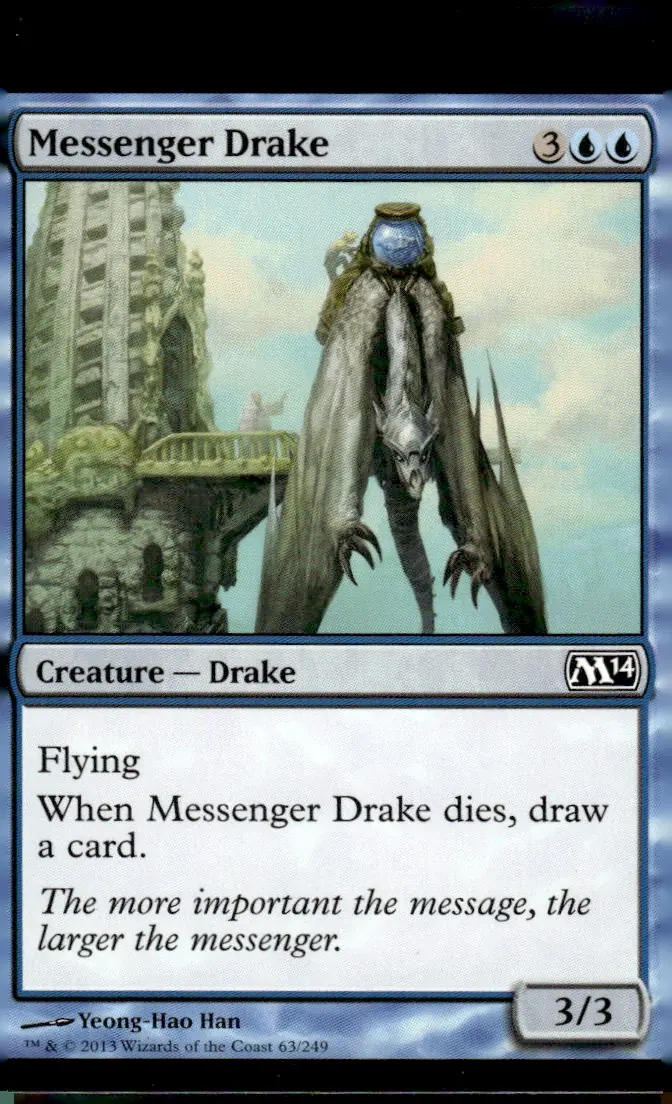 2013 Magic 2014 Core Set (M14) #63/249 Messenger Drake (front)