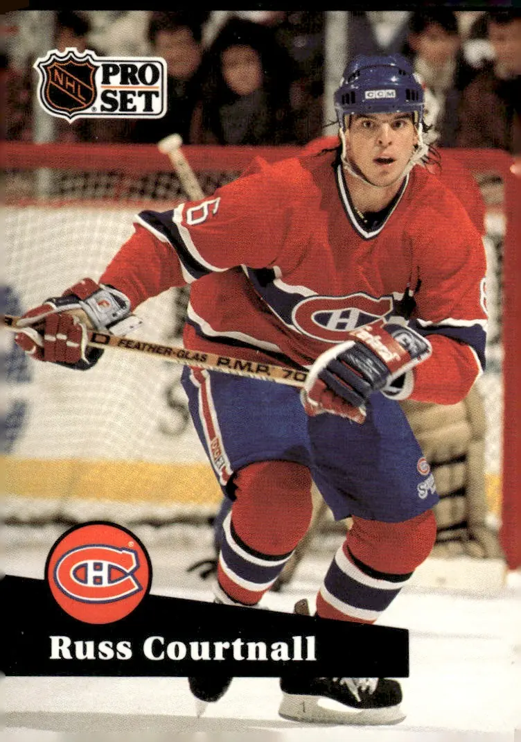 1991-92 Pro Set #126 Russ Courtnall – French (front)