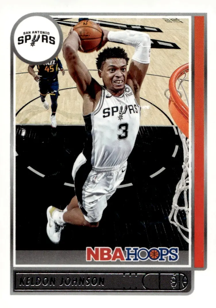 2021-22 NBA Hoops #34 Keldon Johnson (front)