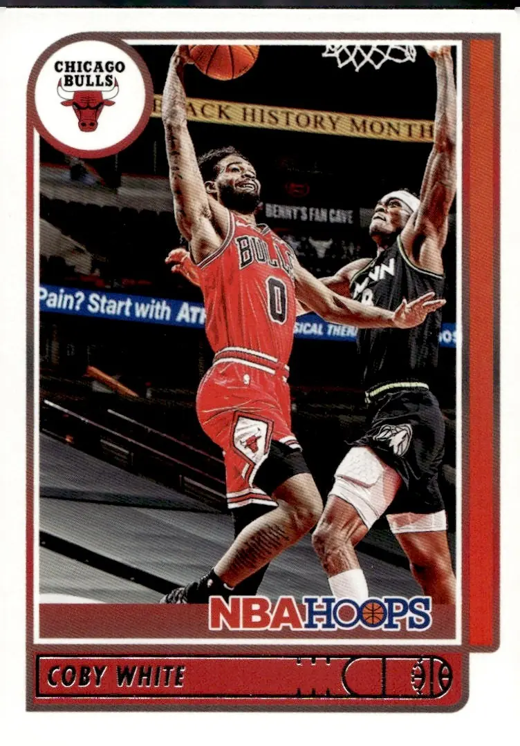 2021-22 NBA Hoops #35 Coby White (front)