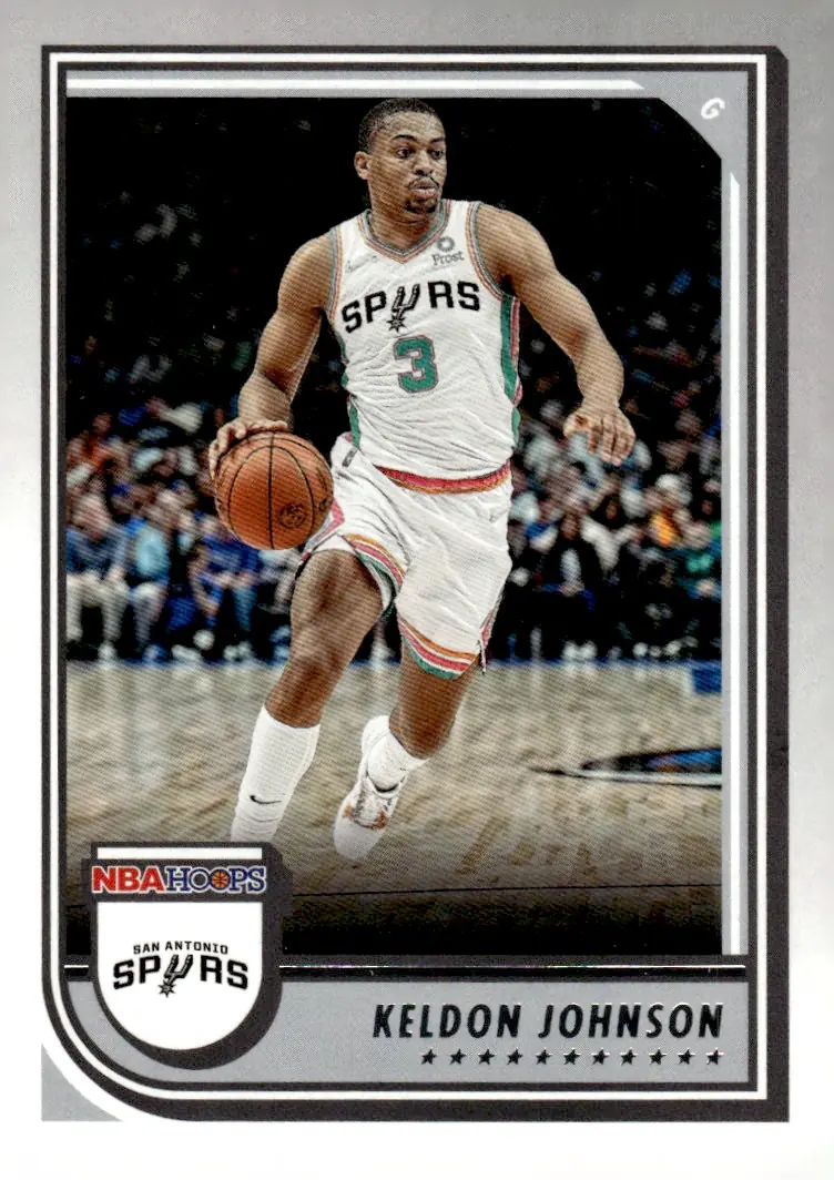 2022-23 NBA Hoops #151 Keldon Johnson (front)