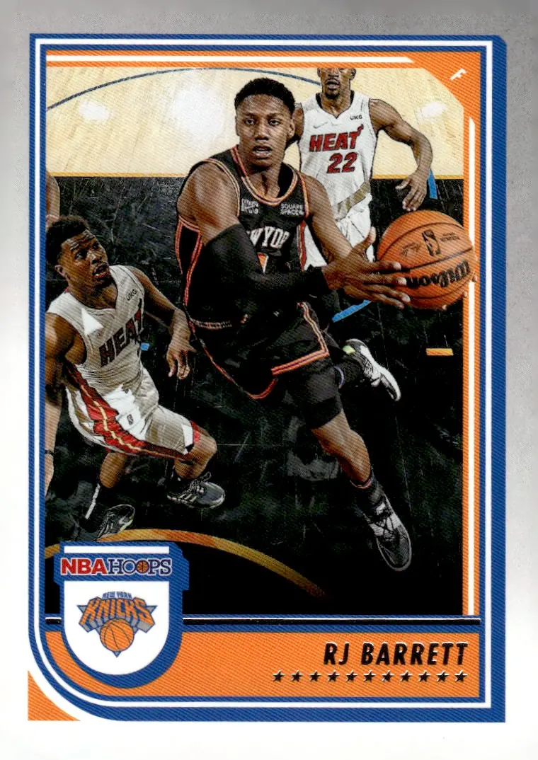 2022-23 NBA Hoops #18 RJ Barrett (front)
