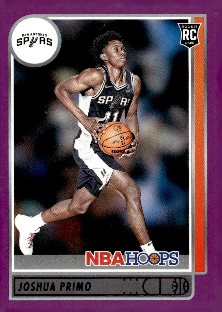 2021-22 NBA Hoops #220 Joshua Primo – Purple (front)