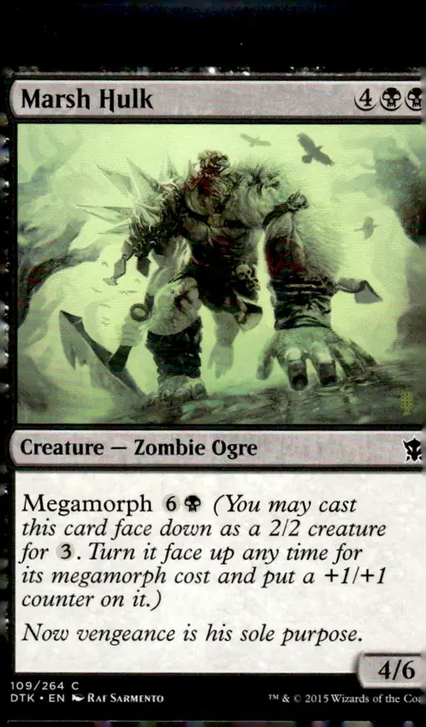2015 Dragons of Tarkir (DTK) #109/264 Marsh Hulk (Creature — Zombie Ogre); art by Raf Sarmento