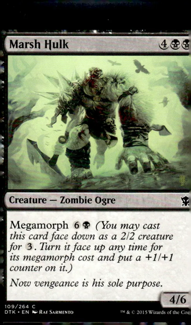 2015 Dragons of Tarkir (DTK) #109/264 Marsh Hulk (Creature — Zombie Ogre); art by Raf Sarmento (front)