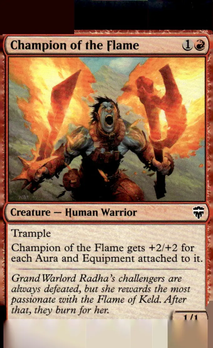 2018 Magic: The Gathering - Dominaria (DOM) #116 Champion of the Flame (front)