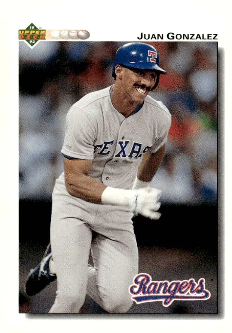1992 Upper Deck Baseball #243 Juan Gonzalez (front)