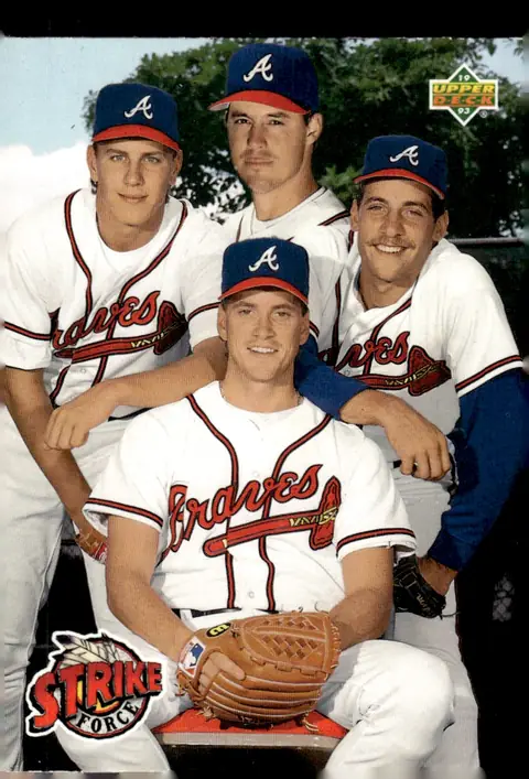 1993 Upper Deck #472 Greg Maddux, Steve Avery, John Smoltz, Tom Glavine