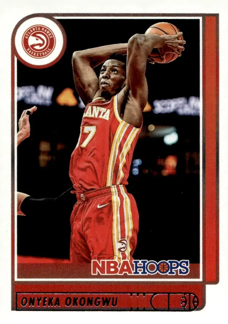 2021-22 NBA Hoops #198 Onyeka Okongwu (front)