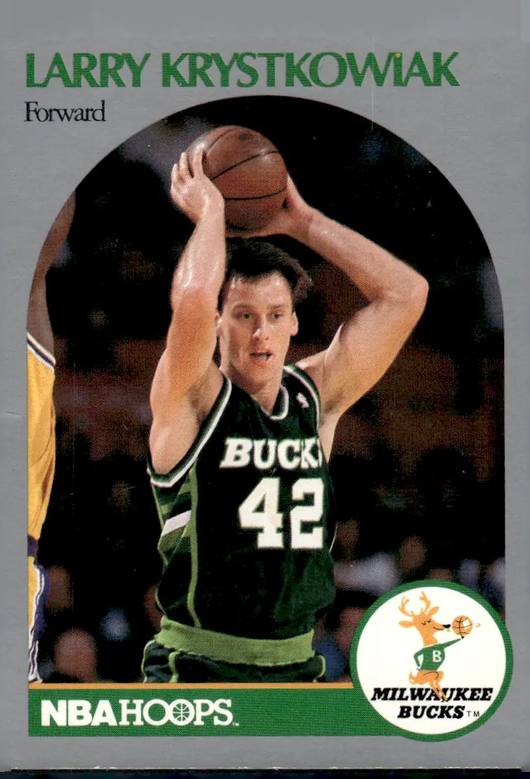 1990-91 NBA Hoops #177 Larry Krystkowiak (front)