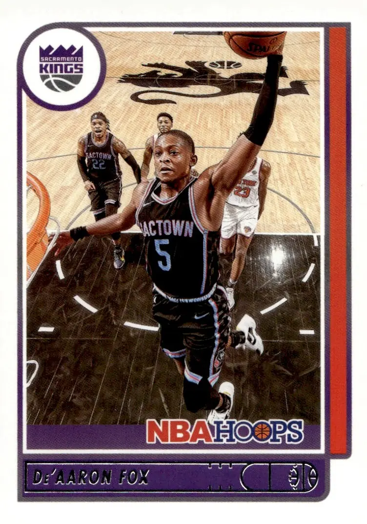 2021-22 NBA Hoops #88 De'Aaron Fox (front)