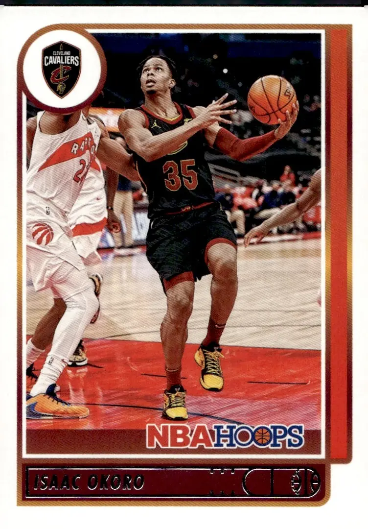 2021-22 NBA Hoops #105 Isaac Okoro (front)