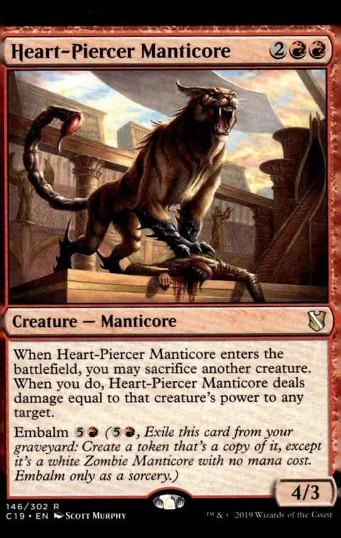 2019 Commander 2019 (C19) #146/302 Heart-Piercer Manticore