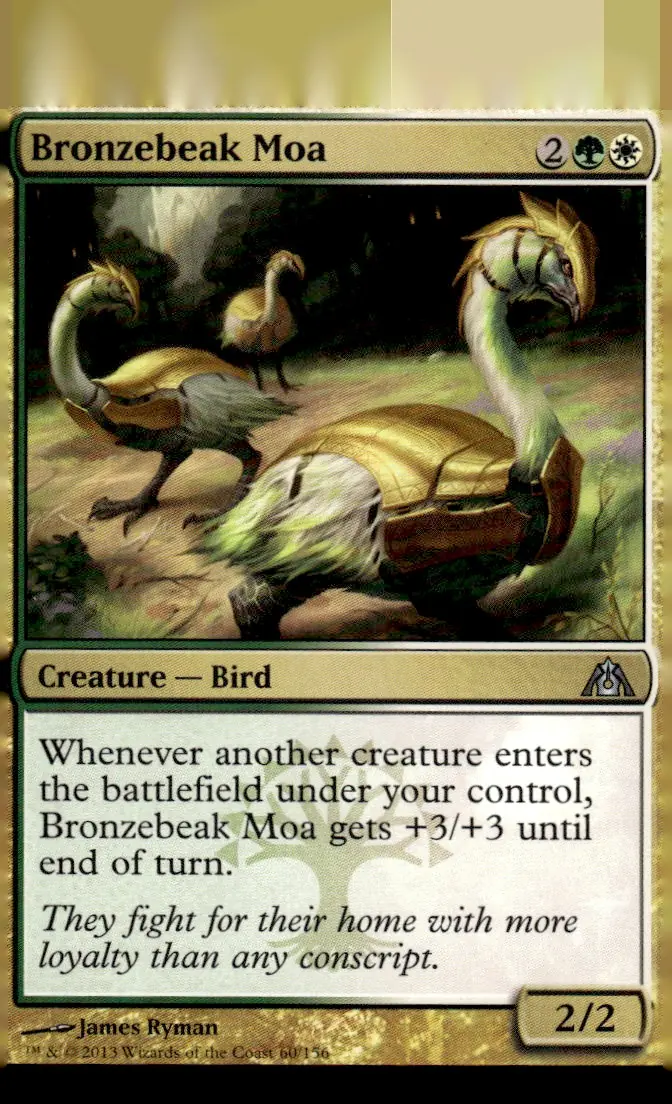 2013 Dragon's Maze #60/156 Bronzebeak Moa (front)