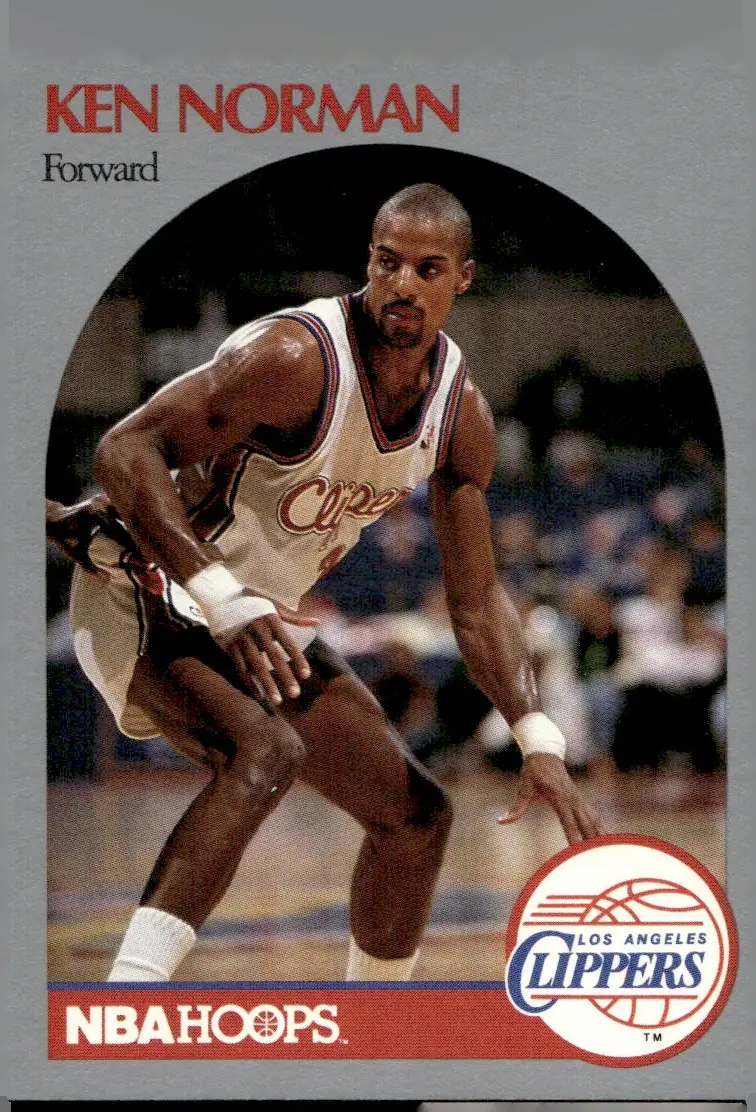 1990-91 NBA Hoops #149 Ken Norman (front)