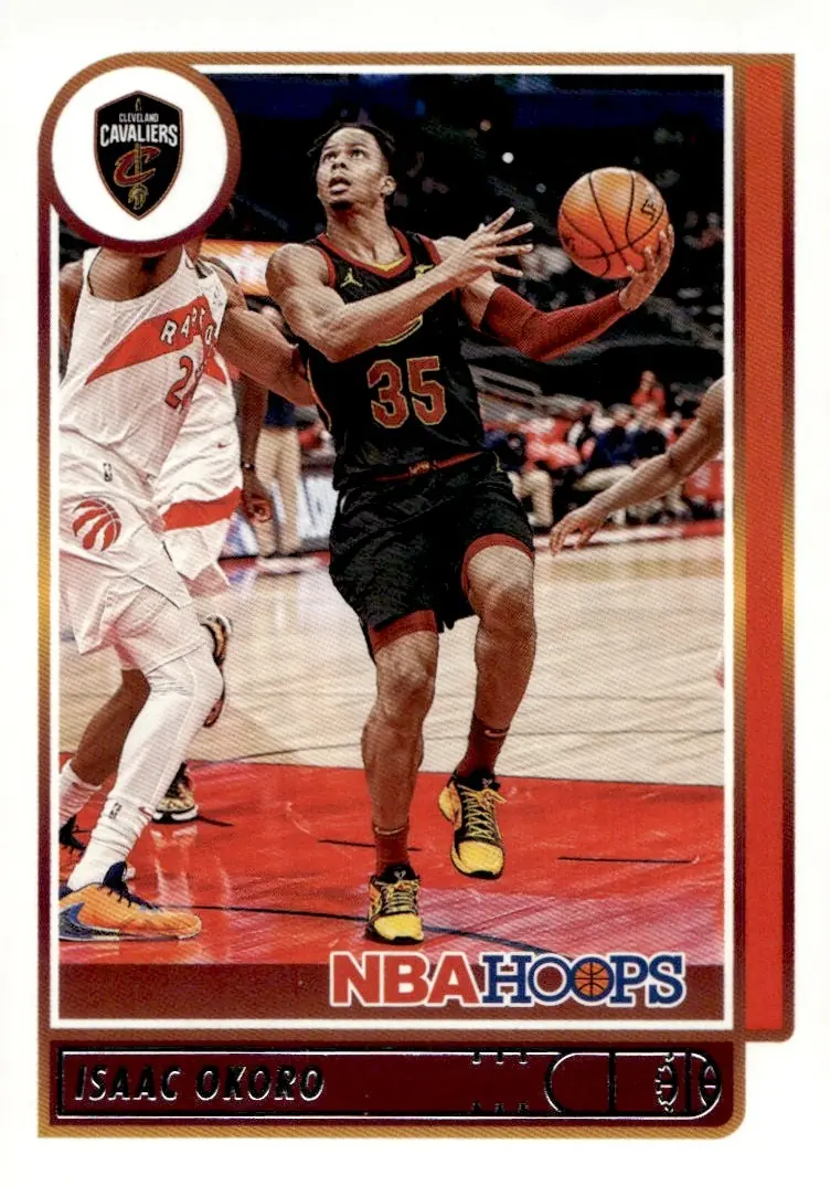 2021-22 NBA Hoops #105 Isaac Okoro (front)