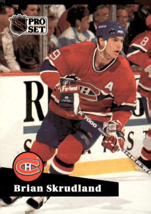 1991-92 Pro Set (French edition) #127 Brian Skrudland – French-language back