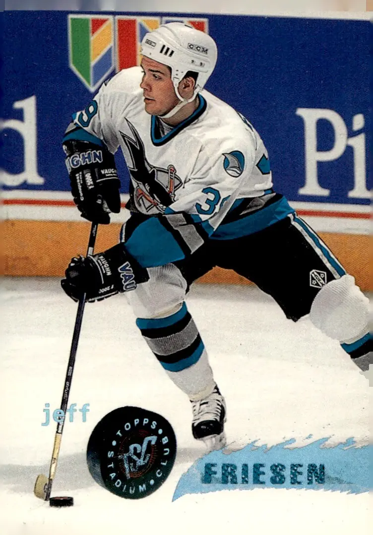 1995-96 Stadium Club #106 Jeff Friesen (front)