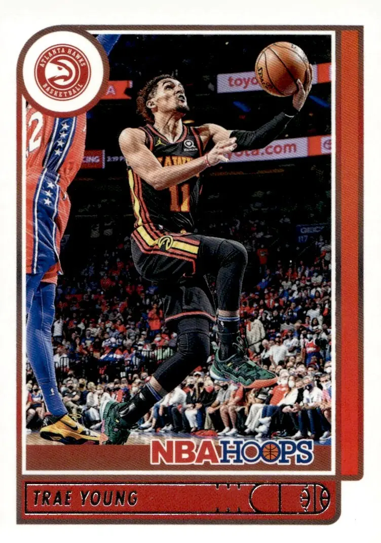2021-22 NBA Hoops #138 Trae Young (front)