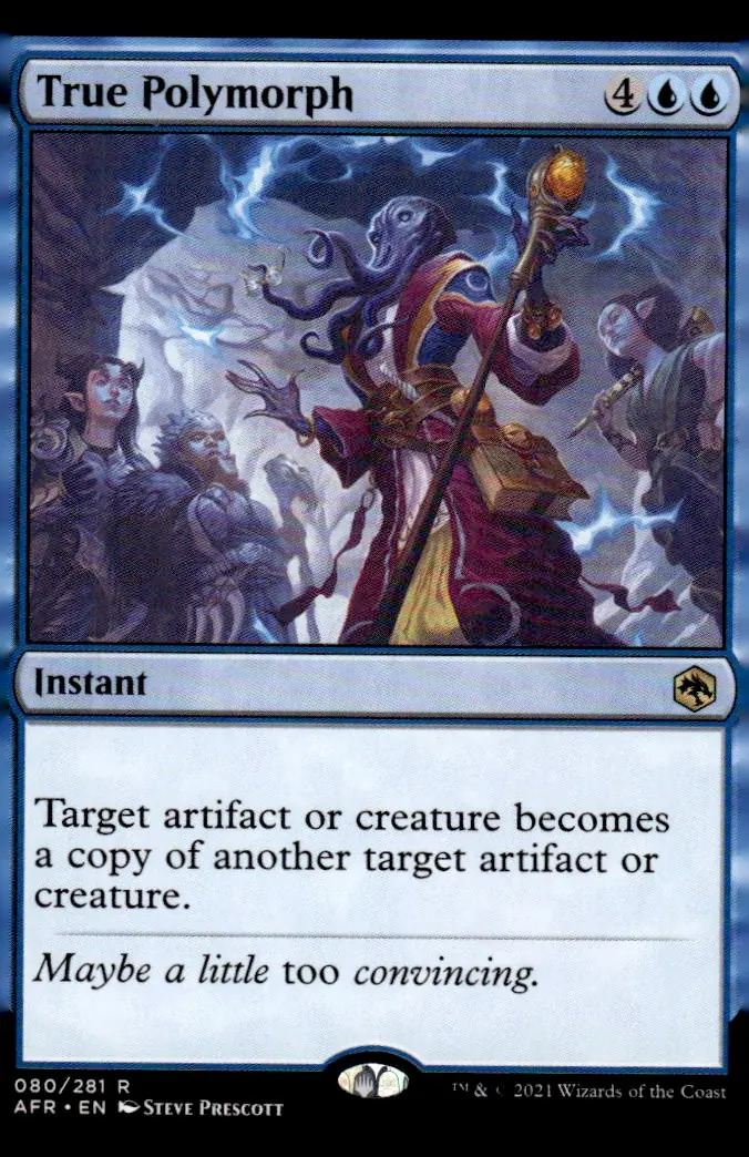 2021 Adventures in the Forgotten Realms (AFR) #080/281 True Polymorph – Traditional Foil (front)