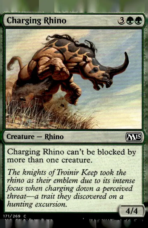 2014 Magic 2015 Core Set (M15) #171/269 Charging Rhino