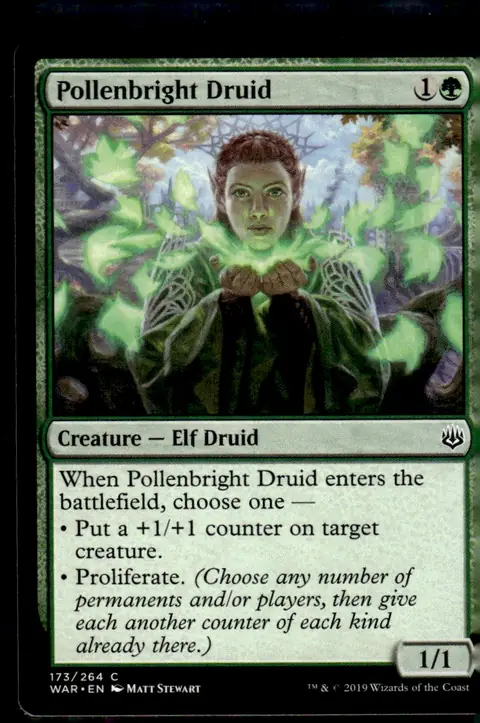 2019 Magic: The Gathering - War of the Spark (WAR) #173/264 Pollenbright Druid – Foil