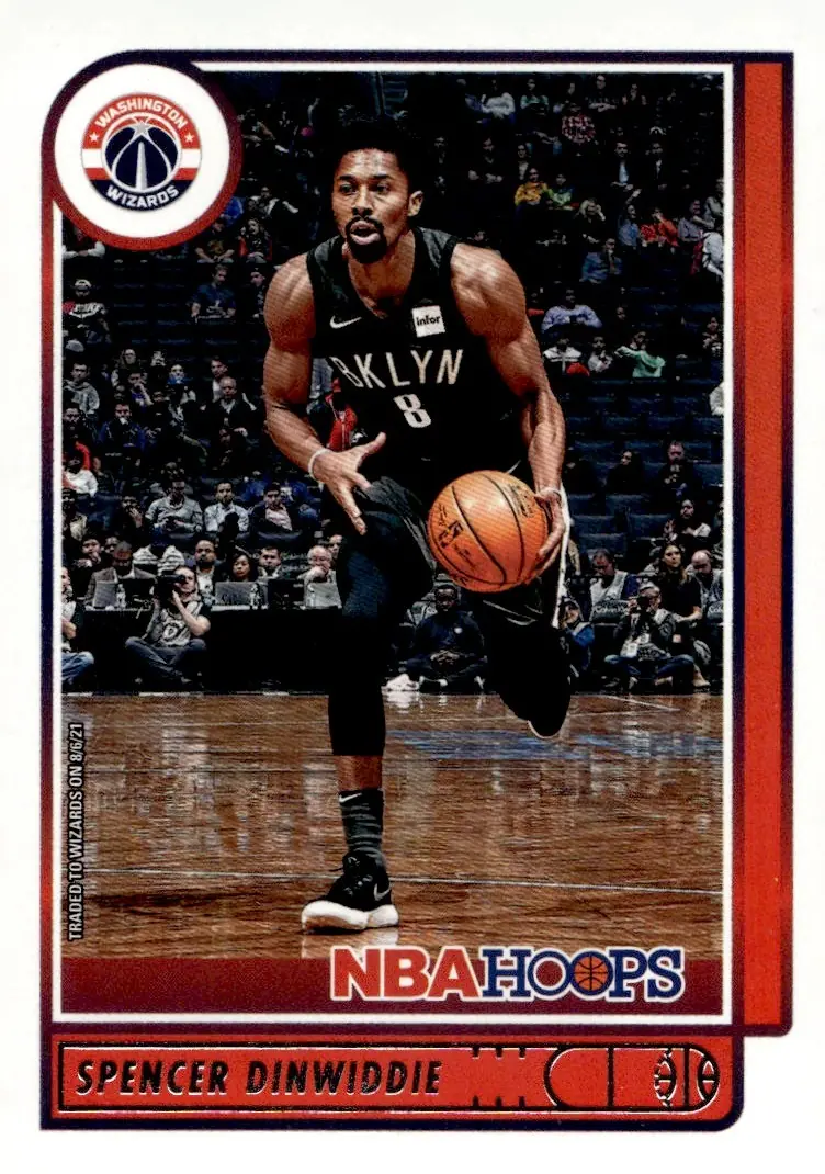 2021-22 NBA Hoops #200 Spencer Dinwiddie (front)