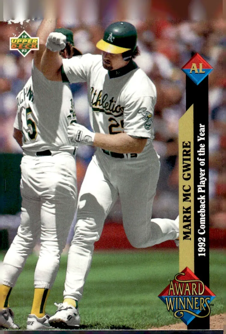 1993 Upper Deck #493 Mark McGwire (front)