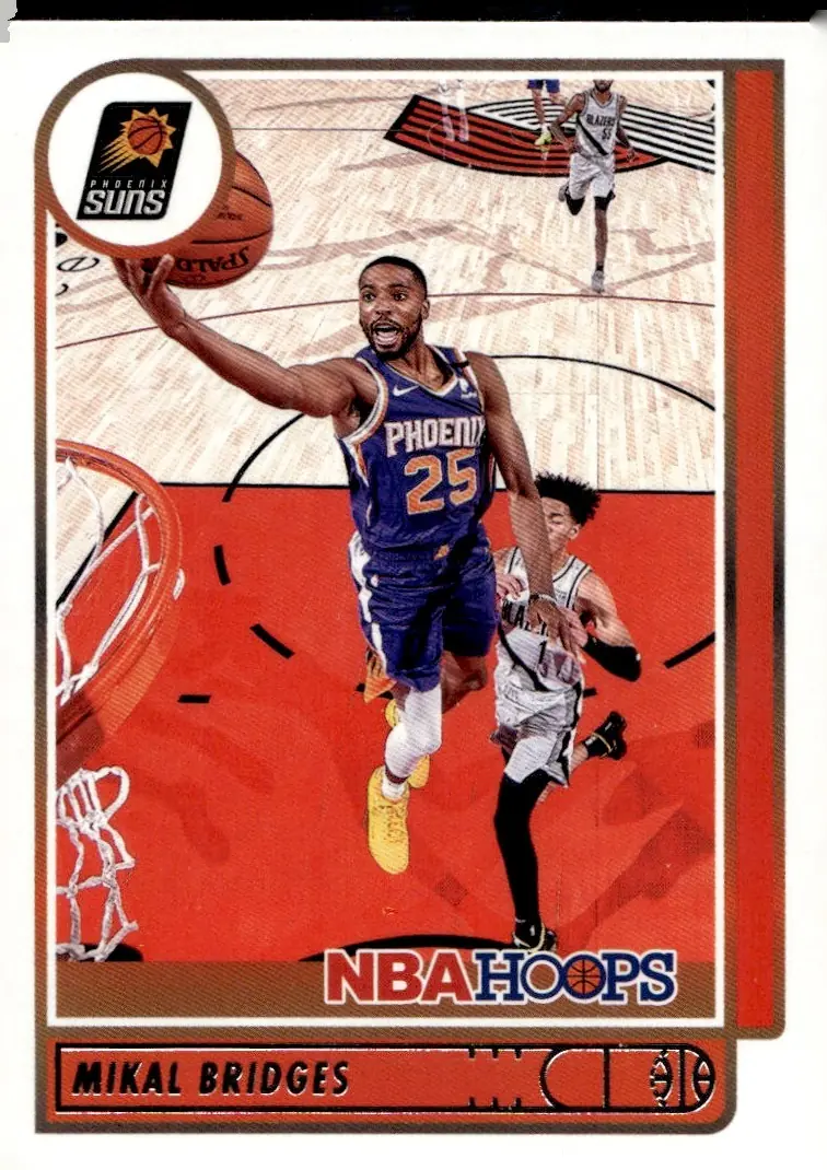 2021-22 NBA Hoops #16 Mikal Bridges (front)